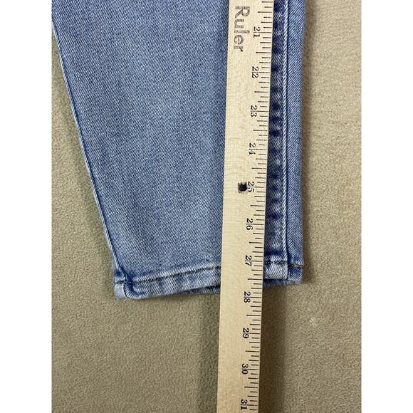 Silver Tab Levis Jeans Womens 28 Blue Mom Jean Distressed High Rise Tapered - Picture 8 of 15